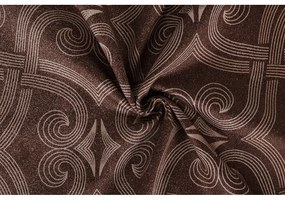 Barna kétszemélyes pamut-szatén ágyneműhuzat 200x200 cm Pandora – Mijolnir