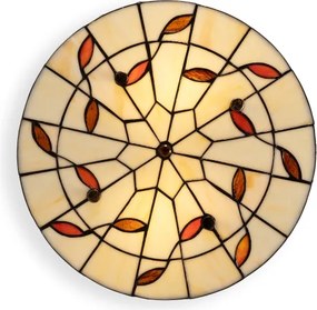 Brilagi - Tiffany vitrázs mennyezeti lámpa FOLIA 3xE27/60W/230V átm. 40 cm