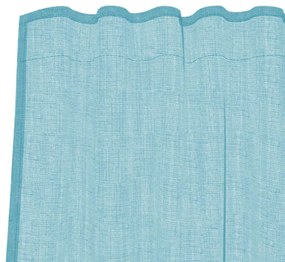 2 db türkizkék voile függönyök rúd zsebekkel