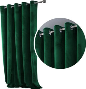 Vastag velúr függöny Velvet Bársony Velúr 175x245 Magas Palackzöld