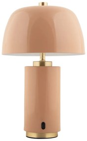 Bézs LED dimmelhető asztali lámpa fém búrával (magasság 30 cm) Freya – Leitmotiv