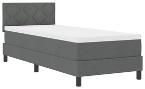 Boxspring Ágy Matraccal &amp; LED Sötét Szürke 80x200 cm Szövet