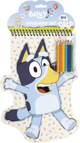 Bluey Happy forma színező szett matricával és színes ceruzával
