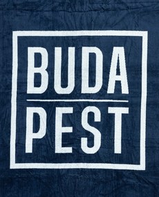 BUDAPEST Strandtörölköző sötétkék 165x90cm