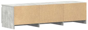 betonszürke szerelt fa TV-szekrény 140 x 40 x 35,5 cm