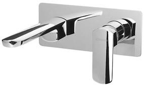 Sapho - MIXONA mosdócsaptelep falba süllyesztett beépítéshez, 9 x 19,6 cm, fényes króm