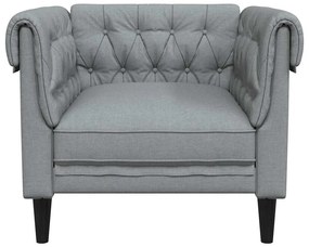 Chesterfield Kanapé Szék Világosszürke 78.5 x 74.5 x 74.5 cm