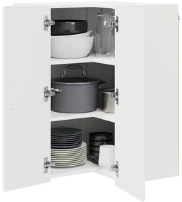 Fali konyhaszekrény Magas Fényű Fehér 57 x 57 x 80 cm Faanyag