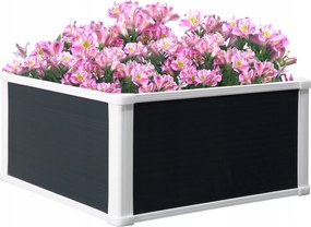 Virágtartó műanyag szürke Outsunny 60 cm x 60 x 30 cm