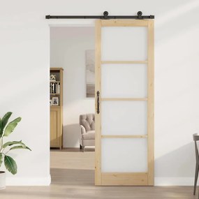 Csúszó Ajtó ORKDAL Barna 83 x 232 cm Fa és fém