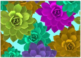 Poszterek 100x70 Színes virágok Virágok