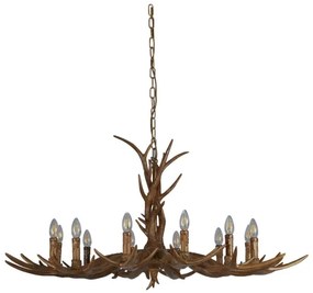 Searchlight 6416-12BR - Csillár láncon STAG 12xE14/40W/230V agancsok