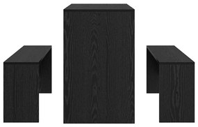 Étkezőgarnitúra 2 pcs Musta tammi 97 x 47 x 75 cm Faanyag