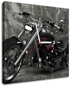 Gario Órás falikép Sötét motorkerékpár Méret: 40 x 40 cm