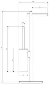 OMNIRES MP60810CR - Toalettpapír és WC kefe tartó MODERN PROJECT króm