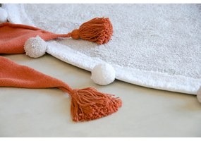 Világosszürke mosható kézi szövésű pamut gyerek szőnyeg ø120 cm Bubbly – Lorena Canals