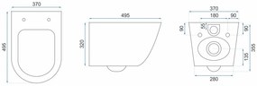 WC csésze WC Carlo Flat Mini Rimless + Bidé Carlo Mini