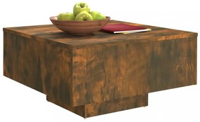 füstös tölgy színű szerelt fa dohányzóasztal 60 x 60 x 31,5 cm