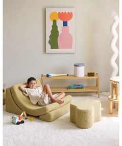 Zöld buklé gyerek fotel Moon – Wigiwama