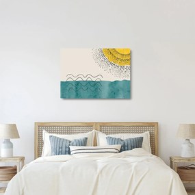 Üveg kép - Absztrakt festmény a strandról N⁰1 (70x50 cm)