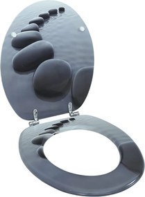 vidaXL kőmintás MDF WC-ülőke
