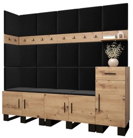 Előszobabútor Amanda 9 (artisan tölgy + fekete). 1085933