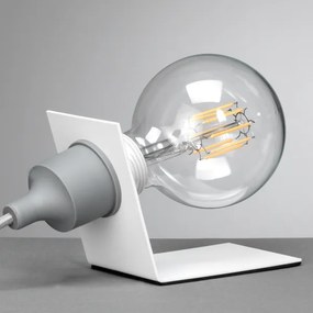 ONLI - Asztali lámpa WIRE 1xE27/15W/230V 9 cm szürke/fehér