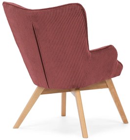 Piros kordbársony fotel Niko – Ropez