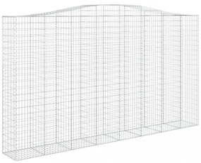 5 db íves horganyzott vas gabion kosár 400x50x220/240 cm