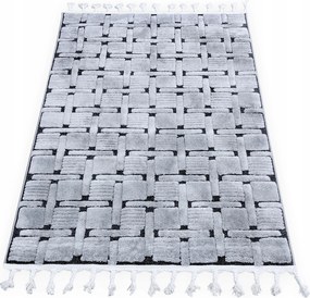 Szőnyeg 160x220 Boho Berber Hálószoba Nappaliba Szürke