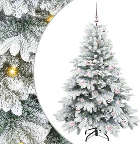 vidaXL Mű karácsonyfa 150 LED-del állvánnyal Fehér 150 cm PE és PVC