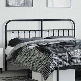 fekete fém fejtámla 180 cm