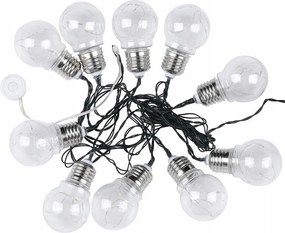 Kerti napelemes Led girland V-tac 5 méter 10 izzó Filament VT-71010 3