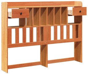 viaszbarna tömör fenyőfa fejtámla tárolóval 140 cm