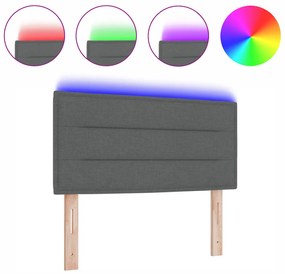 LED fejtámla vonal dizájn sötétszürke 90 cm szövet