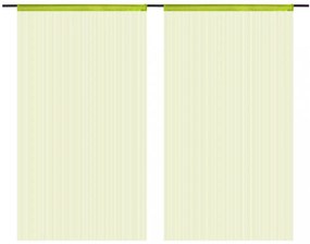 2 db zöld zsinórfüggöny 100 x 250 cm