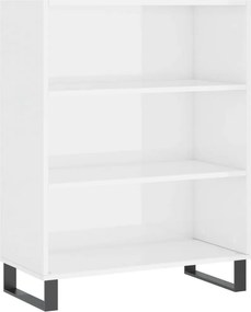 vidaXL magasfényű fehér szerelt fa polcos szekrény 69,5 x 32,5 x 90 cm