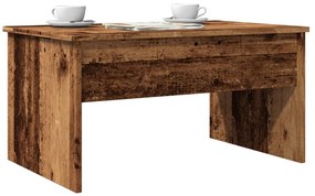 Antik fa színű szerelt fa dohányzóasztal 80 x 50,5 x 41,5 cm