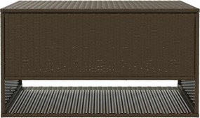 Barna Polyrattan Kültéri Párna Doboz 100X55X55,5 Cm