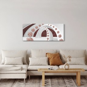Kép - 3D ívek virágokkal (120x50 cm)