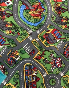 Travel Autópályás Gyerekszőnyeg Nagyméretű 200 x 300 cm