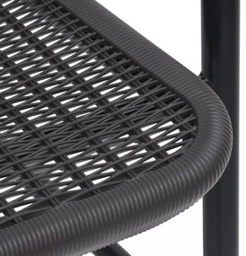8 db műanyag rattan és acél kerti étkezőszék 110 kg