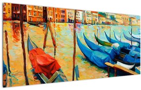 Kép - Velencei kikötő (120x50 cm)