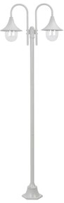 vidaXL fehér 2-égős alumínium kerti állólámpa, E27, 220 cm