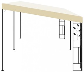 vidaXL krémszínű falra szerelhető pavilon 6 x 3 x 2,5 m