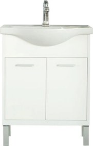 Nerva 65 cm-es bútorhoz alsószekrény mosdóval fehér