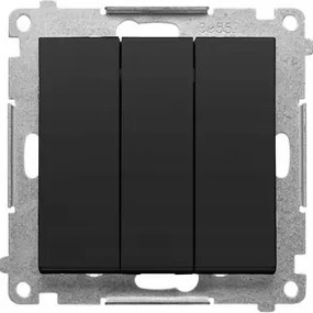 Simon 55 Hármas kapcsoló 3-szoros süllyesztett fekete Matt 16AX