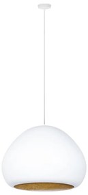 Csillár zsinóron LAVA 1xE27/15W/230V fehér/arany