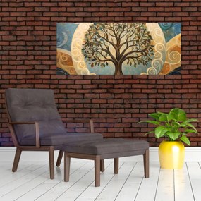 Kép – Életfa és spirálok (120x50 cm)