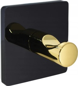 Bisk Stílusú Öntapadós Akasztó Szögletes Fekete-arany